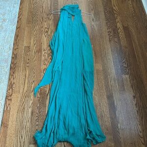 BcbgMaxAzria Maxi Halter Green Party Dress